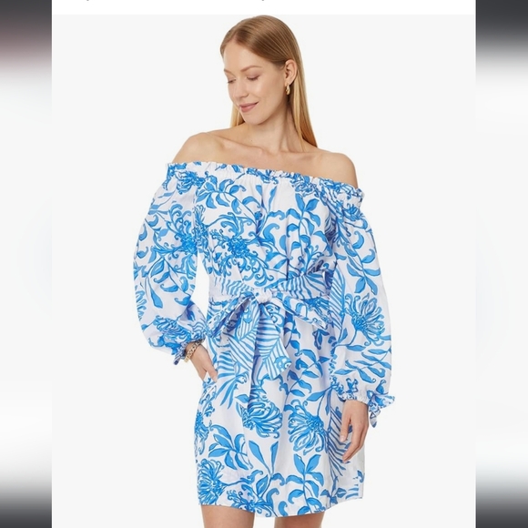 Lilly Pulitzer Jamielynn off the shoulder dress - Picture 4 of 6